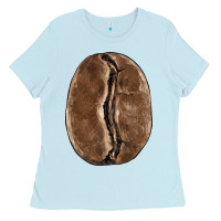 Baby Blue coffee bean Ladies Tee - BarkalooDesign