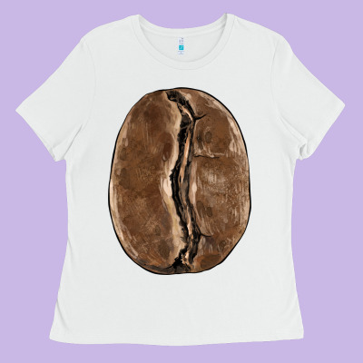 Coffee Bean Ladies Tee Designed By Barkaloodesign
