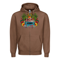 Chestnut Summer Zipper Hoodie - CowhideDigitalArt