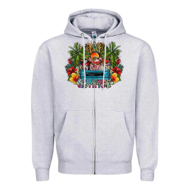 Summer Zipper Hoodie by CowhideDigitalArt | Teevron