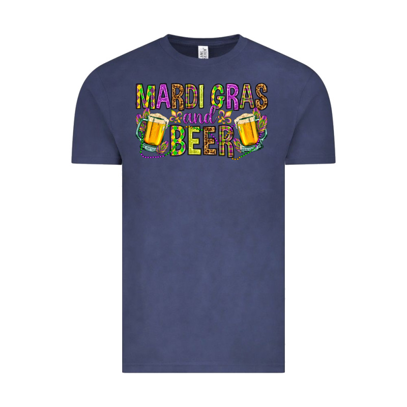 Mardi Gras And Beer Hjf Vintage Tee by HowdyJamesFarm | Teevron