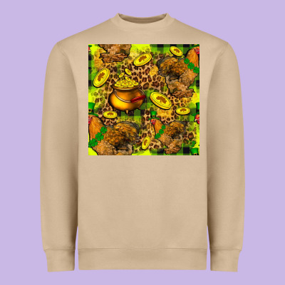 St. Patrick's Chicken With Pot Of Gold Heavyweight Sweatshirt Designed By Fadigitalartstudio