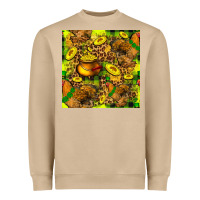 Mushroom St. Patrick's Chicken With Pot Of Gold Heavyweight Sweatshirt - FaDigitalArtStudio