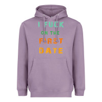 Lavender I F.uck On The First Date Funny First Date Gift Heavyweight Hoodie - lanVoArt