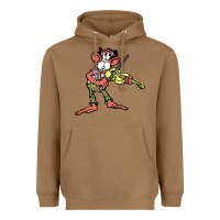 Toasted Coconut the iommi monkey Heavyweight Hoodie - lanVoArt