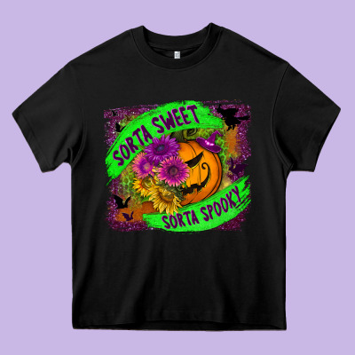 Sorta Sweet Spooky Heavy Core Tee Designed By Bundleandbundleshop