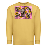 Antique Gold Baby elephant sunflowers kid's bottle Premium Sweatshirt - Artiststas