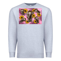 Heather Grey Baby elephant sunflowers kid's bottle Premium Sweatshirt - Artiststas