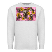 Oatmeal Heather Baby elephant sunflowers kid's bottle Premium Sweatshirt - Artiststas