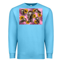 Ocean Blue Baby elephant sunflowers kid's bottle Premium Sweatshirt - Artiststas