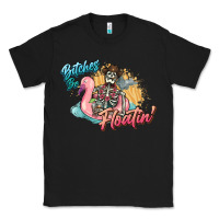 Black Bitches be floatin' skeleton summer Classic Tee - NancyCooperArtShop