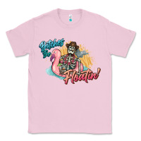Bubblegum Pink Bitches be floatin' skeleton summer Classic Tee - NancyCooperArtShop