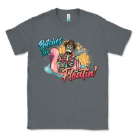 Charcoal Heather Bitches be floatin' skeleton summer Classic Tee - NancyCooperArtShop
