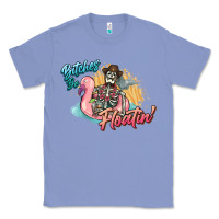 Colony Blue Bitches be floatin' skeleton summer Classic Tee - NancyCooperArtShop