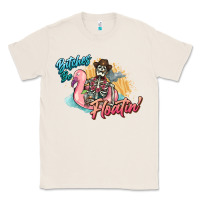 Natural Bitches be floatin' skeleton summer Classic Tee - NancyCooperArtShop
