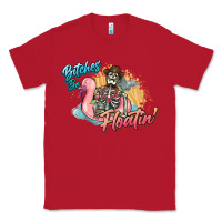 Red Bitches be floatin' skeleton summer Classic Tee - NancyCooperArtShop