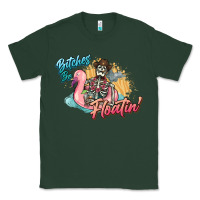Sports Green Bitches be floatin' skeleton summer Classic Tee - NancyCooperArtShop