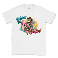 White Bitches be floatin' skeleton summer Classic Tee - NancyCooperArtShop