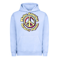 Pigment Grape Ice Make America Groovy Again Peace Sign 70S Retro Urban Hoodie - lanVoArt