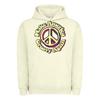 Pigment Pistachio Make America Groovy Again Peace Sign 70S Retro Urban Hoodie - lanVoArt