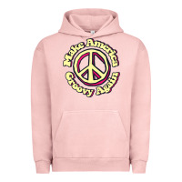 Pigment Salmon Make America Groovy Again Peace Sign 70S Retro Urban Hoodie - lanVoArt