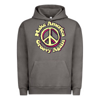 Pigment Tornado Make America Groovy Again Peace Sign 70S Retro Urban Hoodie - lanVoArt