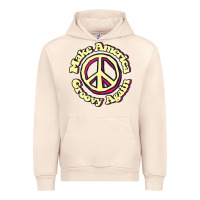Sandshell Make America Groovy Again Peace Sign 70S Retro Urban Hoodie - lanVoArt