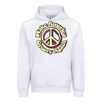 White Make America Groovy Again Peace Sign 70S Retro Urban Hoodie - lanVoArt