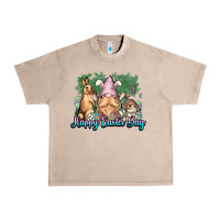 French Oak Gnome bunny Happy Easter Day Urban Heavy Tee - HowdyJamesFarm
