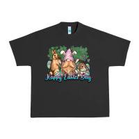Pigment Black Gnome bunny Happy Easter Day Urban Heavy Tee - HowdyJamesFarm