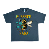 Midnight Navy Blessed To Bee Nana Urban Heavy Tee - JahusDesignShop