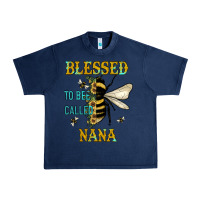 Navy Blessed To Bee Nana Urban Heavy Tee - JahusDesignShop