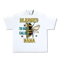 White Blessed To Bee Nana Urban Heavy Tee - JahusDesignShop