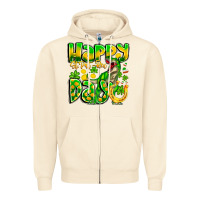 Sandshell Happy St Patricks Rex Day Zipper Hoodie - CowhideDigitalArt