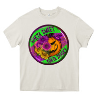 Cream halloween round earrings Heavy Core Tee - BundleAndBundleShop