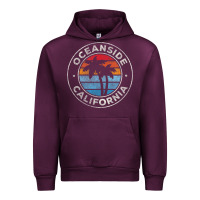Mauve Wine Oceanside California Ca Vintage Retro 70S Urban Hoodie - lanVoArt