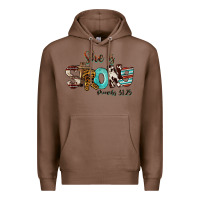 Chestnut She Is Strong Proverbs 31 25 Premium Hoodie - FaDigitalArtStudio