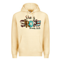 Pina Colada She Is Strong Proverbs 31 25 Premium Hoodie - FaDigitalArtStudio