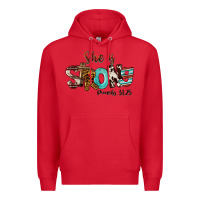 Red She Is Strong Proverbs 31 25 Premium Hoodie - FaDigitalArtStudio