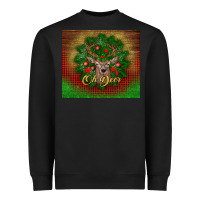 Black oh deer Heavyweight Sweatshirt - BundleAndBundleShop