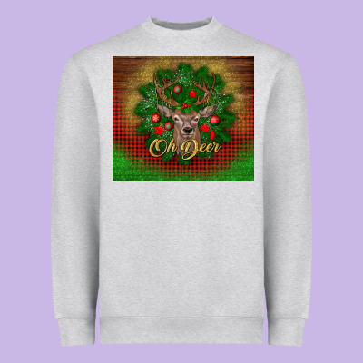 Oh Deer Heavyweight Sweatshirt Designed By Bundleandbundleshop