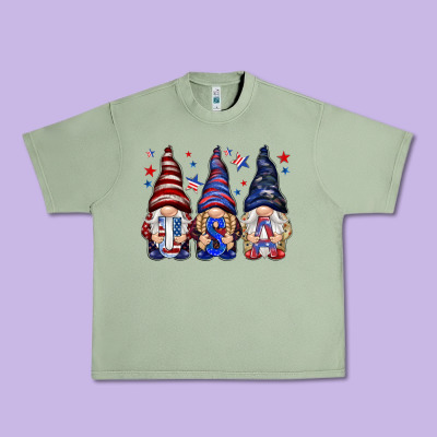 Usa Gnomies 4th Of July Urban Heavy Tee Designed By Howdyjamesfarm