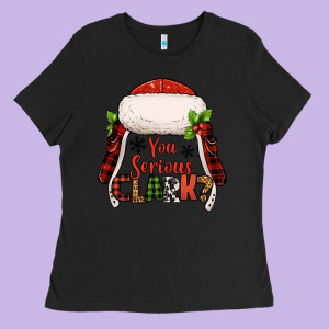 Western You Serious Clark Christmas Ladies Tee Designed By Jasminsmagicworld