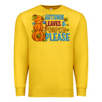 Lemon Autumn leaves and pumpkin please Premium Sweatshirt - Artiststas