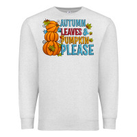 Oatmeal Heather Autumn leaves and pumpkin please Premium Sweatshirt - Artiststas