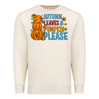 Sandshell Autumn leaves and pumpkin please Premium Sweatshirt - Artiststas