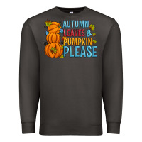 Smoke Autumn leaves and pumpkin please Premium Sweatshirt - Artiststas