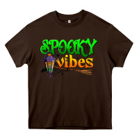 Chocolate Brown spooky vibes Heavy Core Tee - BundleAndBundleShop