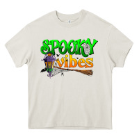 Cream spooky vibes Heavy Core Tee - BundleAndBundleShop