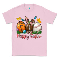 Bubblegum Pink Happy Easter sports with butterfly Classic Tee - NancyCooperArtShop